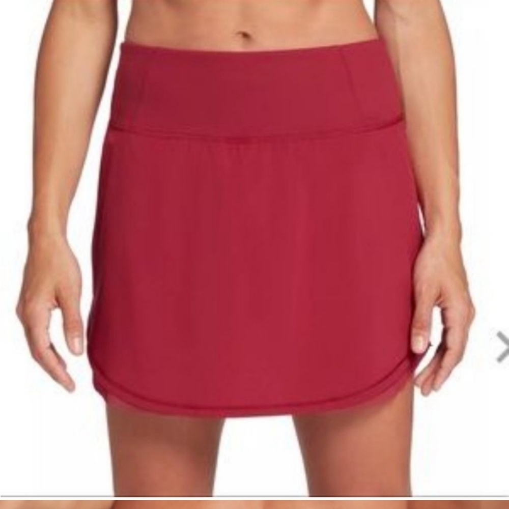 Calia by Carrie Underwood Burgundy Tulip Hem Skort Skirt Shorts Tennis Golf XXL